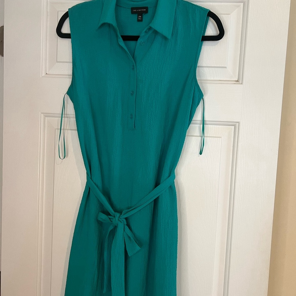 The Limited Teal Sleeveless Dress